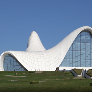 Futuristic Waveform Structure in Urban Park