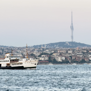 Bosphorus Crossing – Ferry and Istanbul Skyline