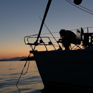 Twilight Solitude at Sea